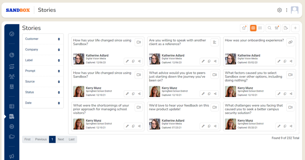 Manage and organize your customer content in a central place